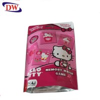 lovely pink cartoon printing zip lock toy packaging  laminated aluminum foil pouch bag