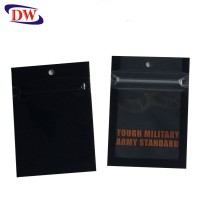 customized logo printed back black front clear small pe laminated plastic cute ziplock bag