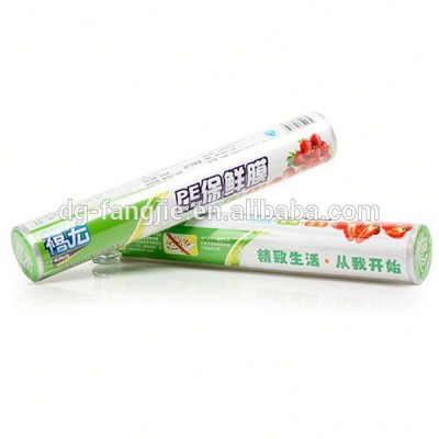 commercial plastic food packaging 10 micron cling wrap with slider cutter