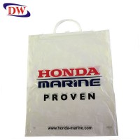 custom ldpe rigid snap handle plastic shopping bag