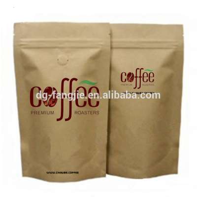 Stand Up Food Flour  Packing Bags  And Cofffe Bag With Window Kraft paper bag