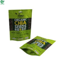 High quality wholesale organic chia seeds packing stand up zipper bag