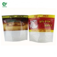 Wholesale Printed Plastic Stand Up Fishing Bait Bags With Zipper