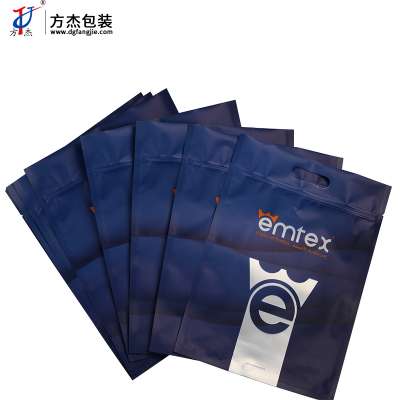 customized printing logo zipper laminated bag for textile